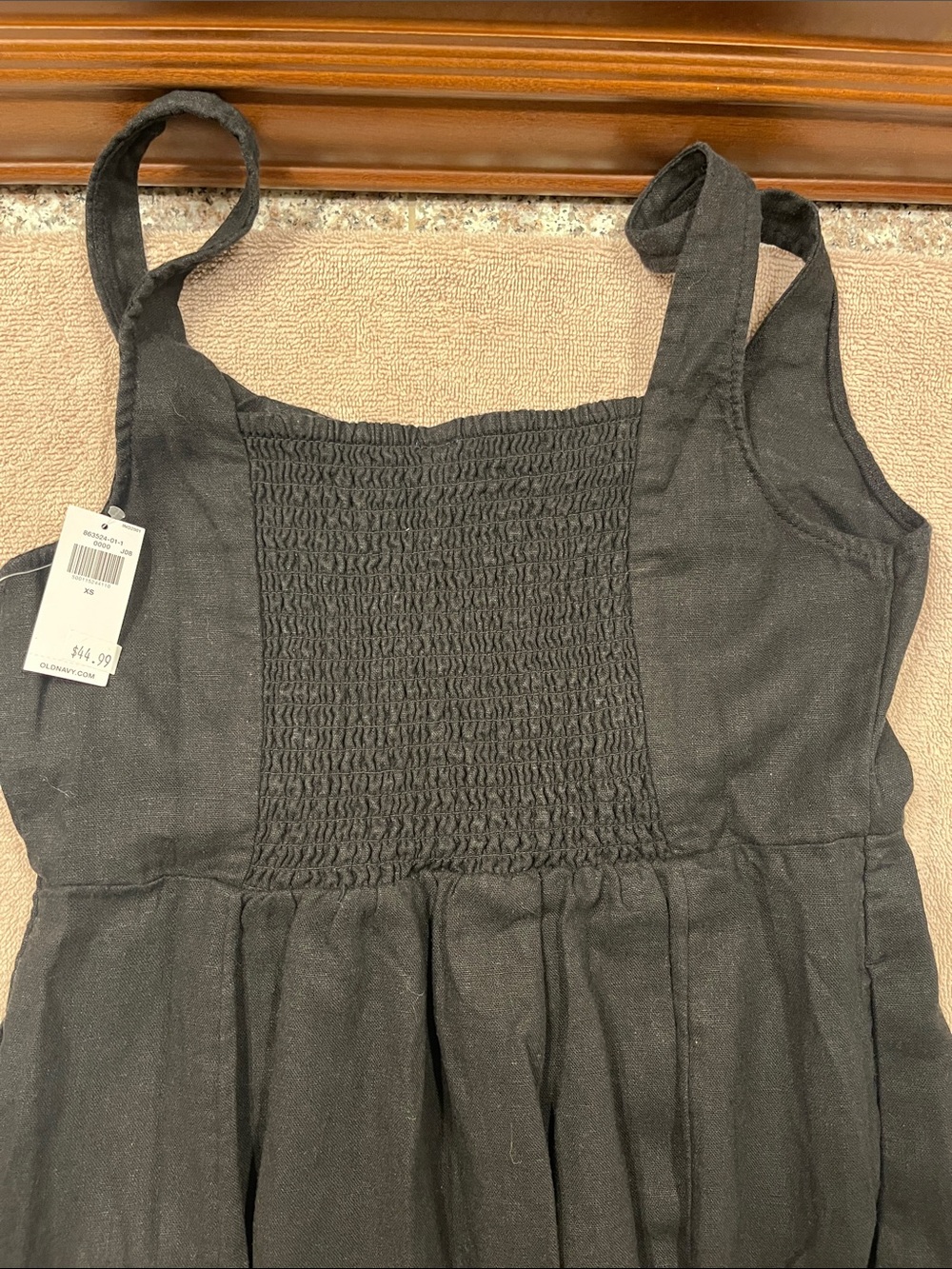 NWT Old Navy Fit & Flare Sleeveless Linen-Blend Midi Dress, Size XS - Picture 9 of 9